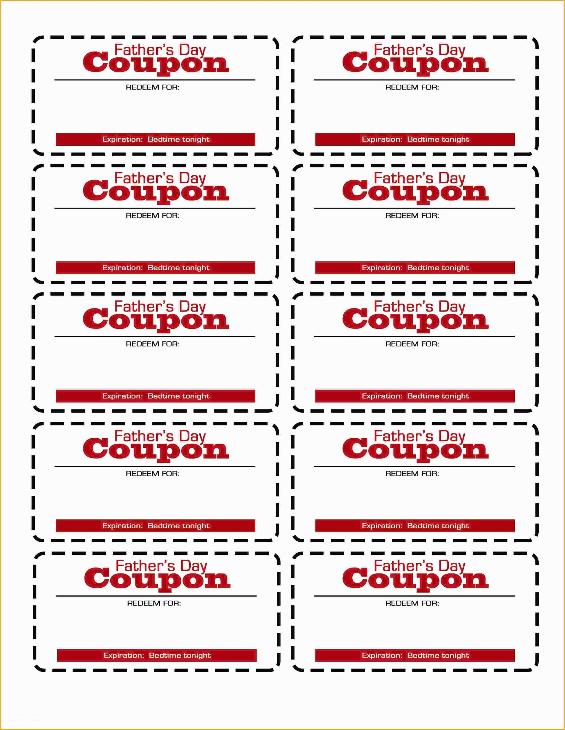 Free Printable Coupon Templates Of Template Coupon Template
