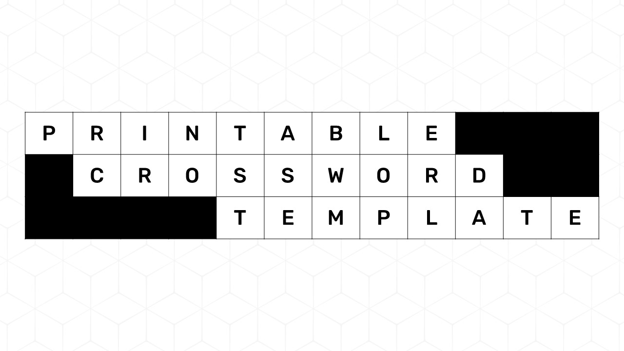 Free Printable Crossword Puzzle Template PPT Google Slides