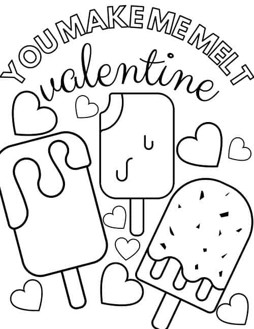 Free Printable Cute Valentine Coloring Pages