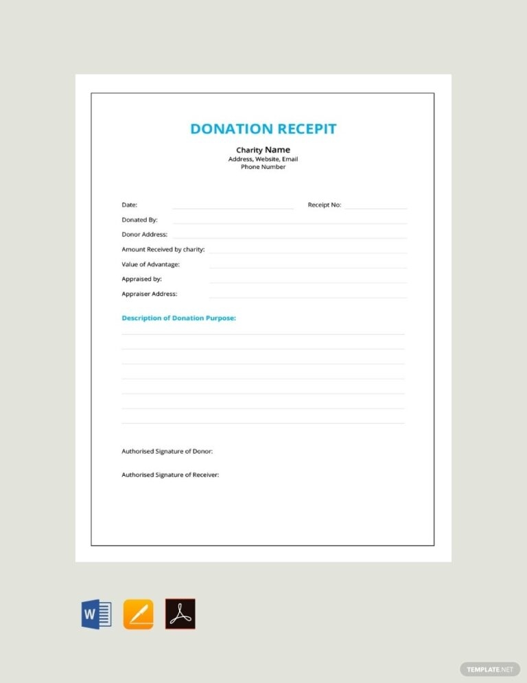Free Printable Donation Receipt Template Printables Template Free