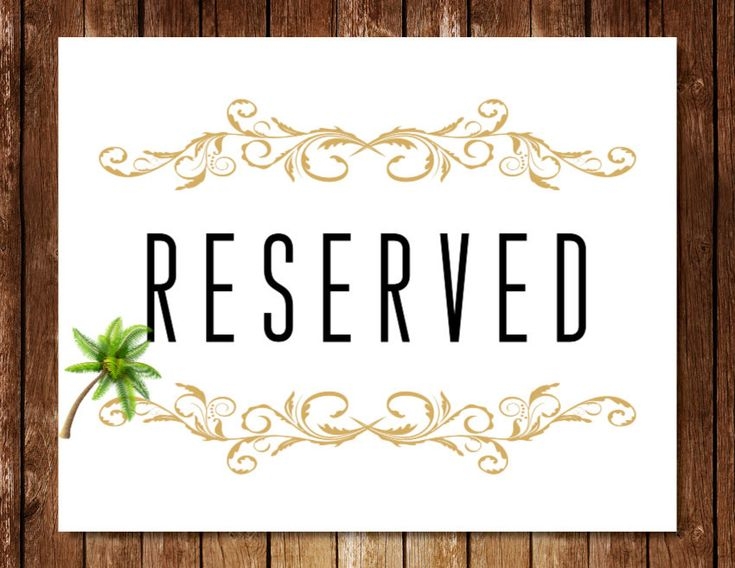 Free Printable Double Sided Reserved Sign Template Dev onallcylinders