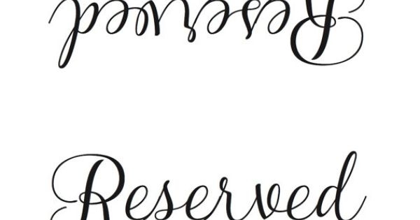 Free Printable Double Sided Reserved Sign Template Free Templates 