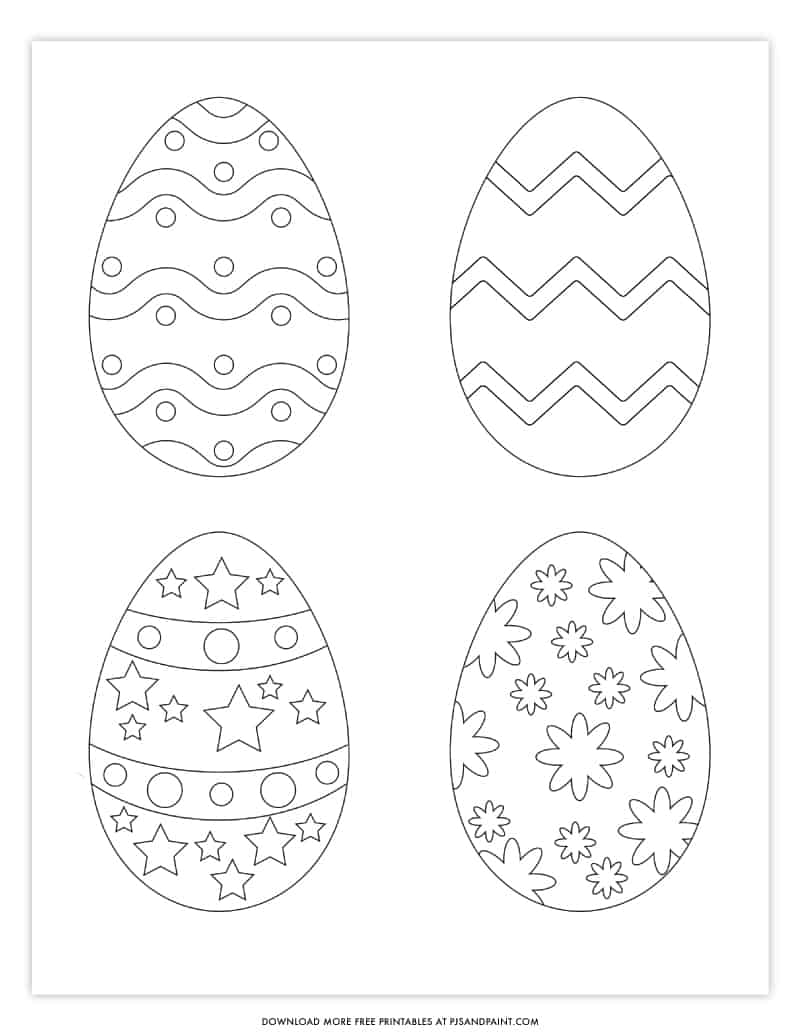 Free Printable Easter Egg Coloring Pages Easter Egg Template