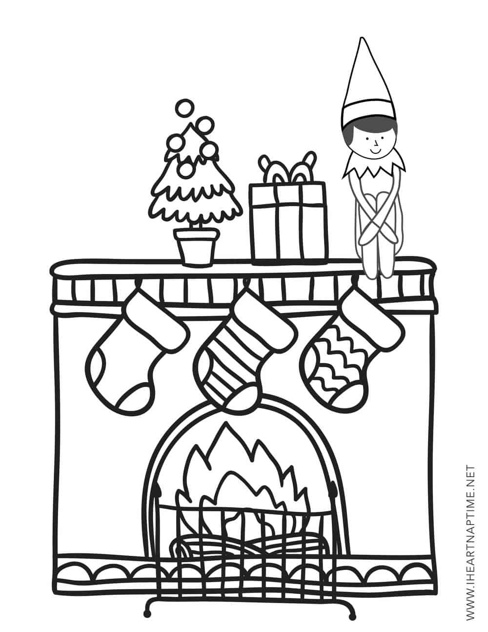 Free Printable Elf On The Shelf Coloring Pages Printable Girl Elf On 