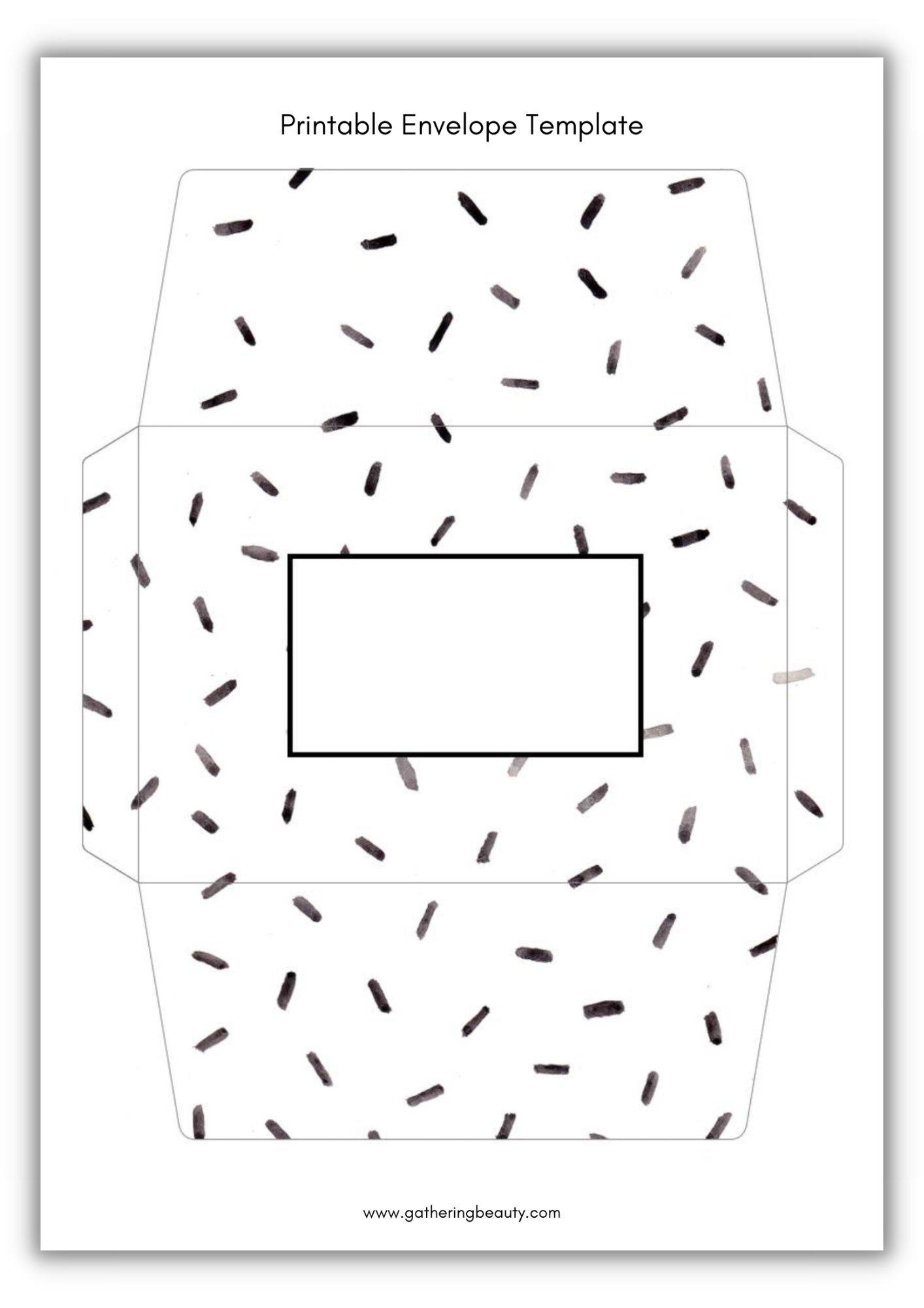 Free Printable Envelope Template Gathering Beauty Recycle Craft 