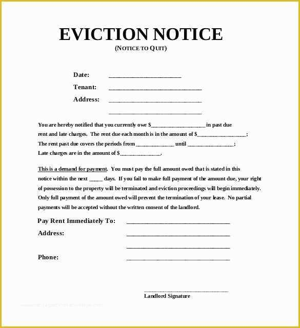 Free Printable Eviction Notice Template Of 38 Eviction Notice Templates