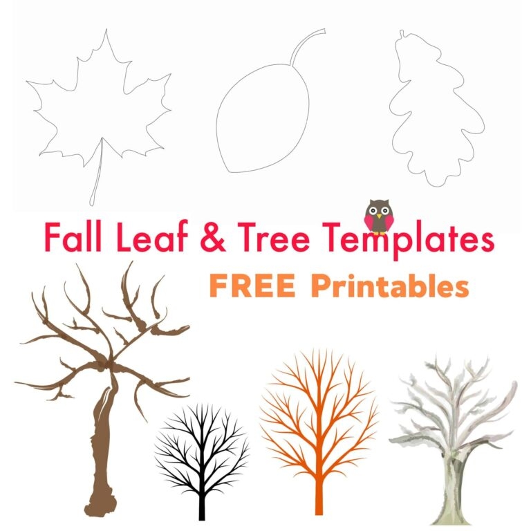 Free Printable Fall Leaf And Tree Templates Emma Owl Fillable Form 2024