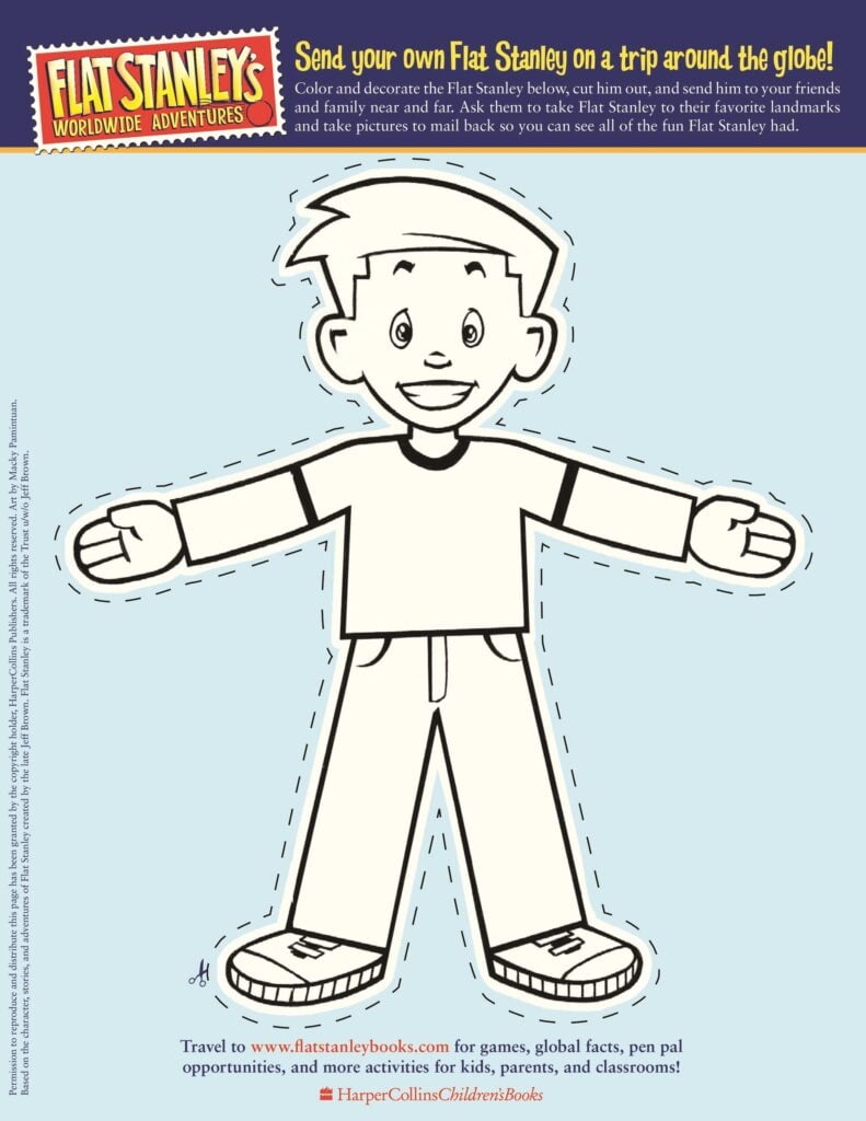 Free Printable Flat Stanley Template Pdf Printable Templates Online