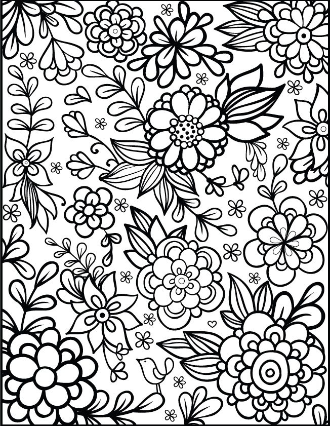Free Printable Flower Coloring Pages Coloring Book 