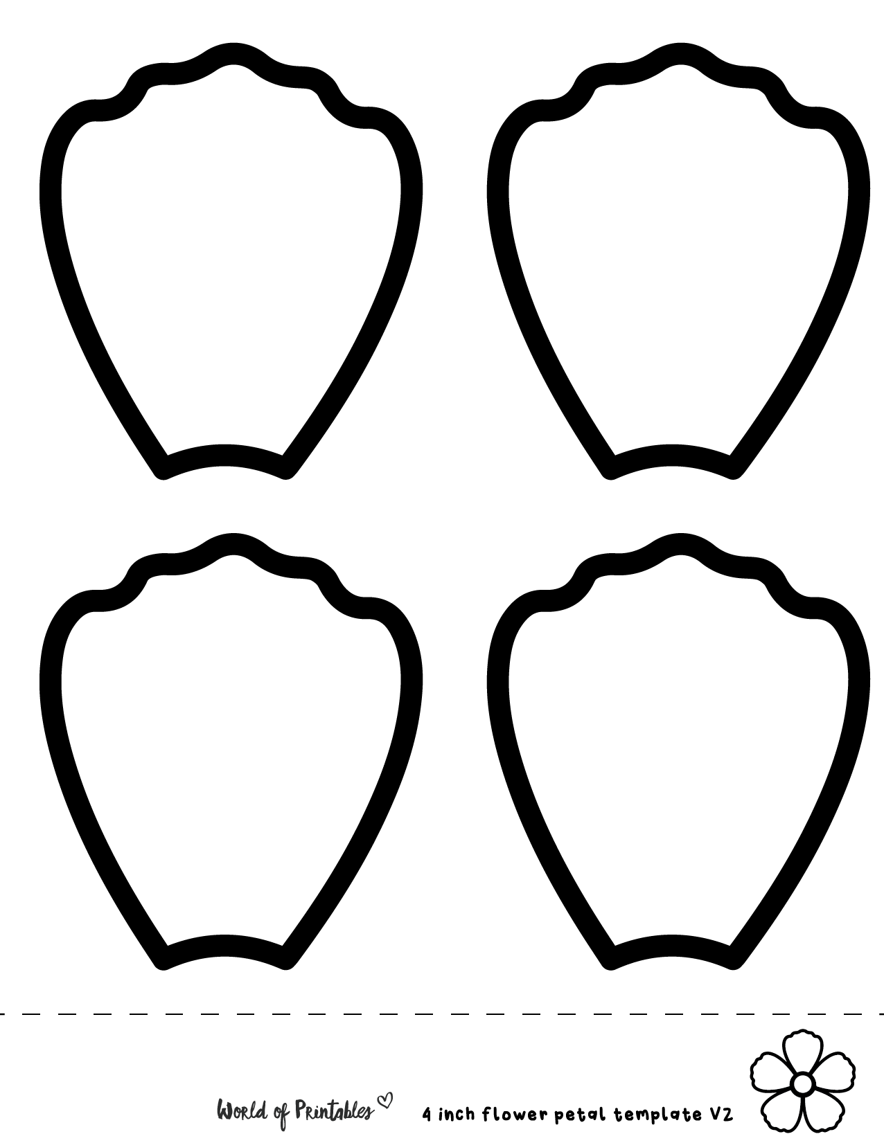 Free Printable Flower Petal Template Pattern Best Flower Site