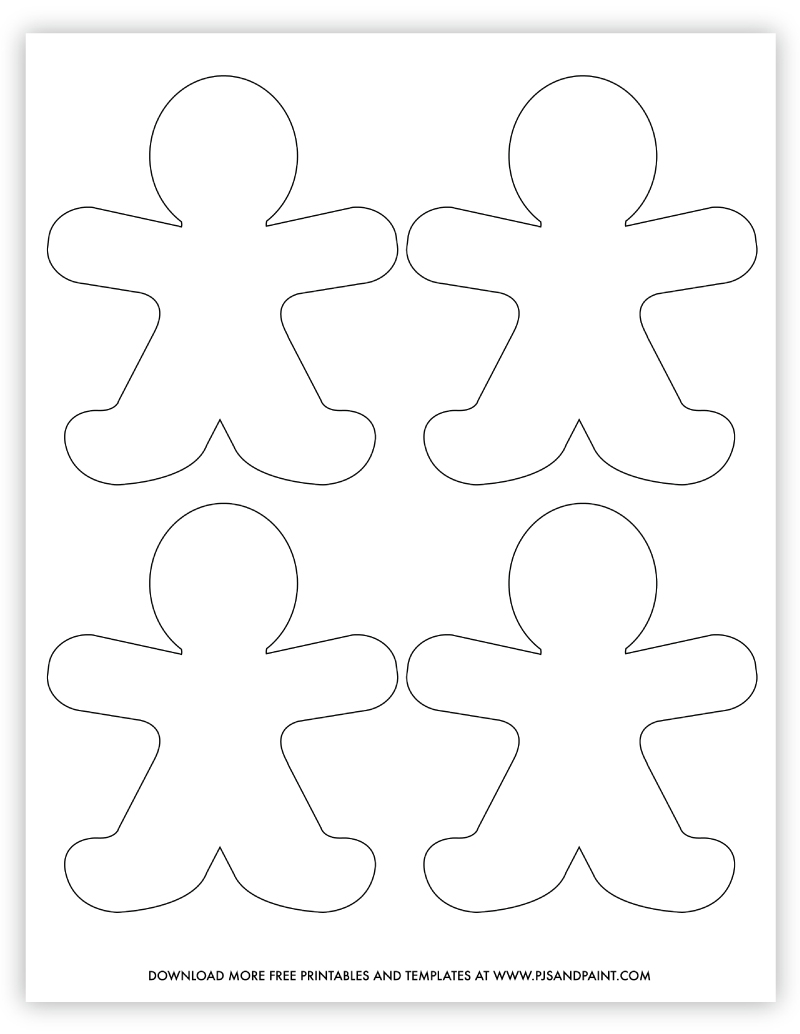 Free Printable Gingerbread Man Template Pjs And Paint