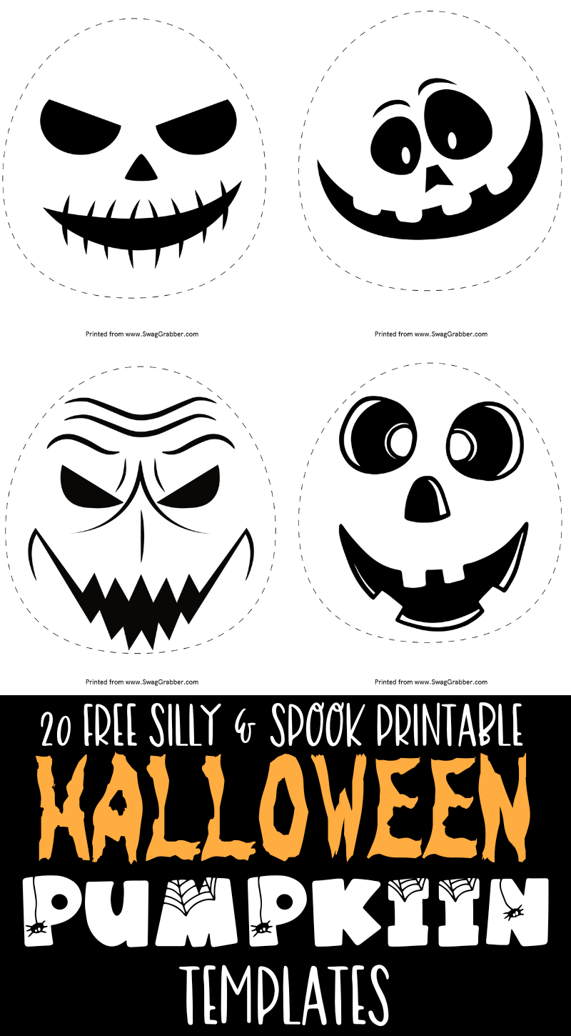 FREE Printable Halloween Pumpkin Stencil Templates Halloween Pumpkin 