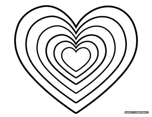 Free Printable Heart Coloring Pages Free Printable Heart Coloring