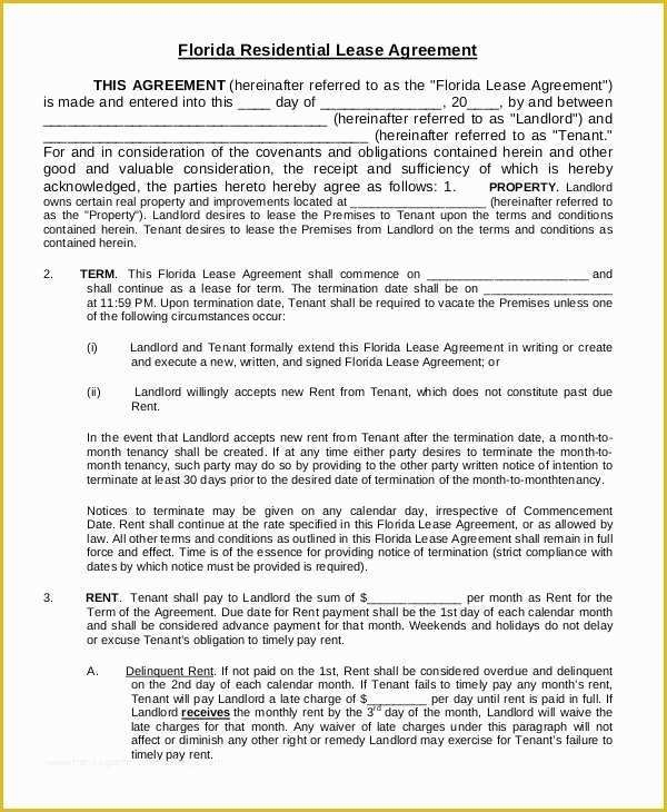 Free Printable Lease Template Of 17 Printable Residential Lease