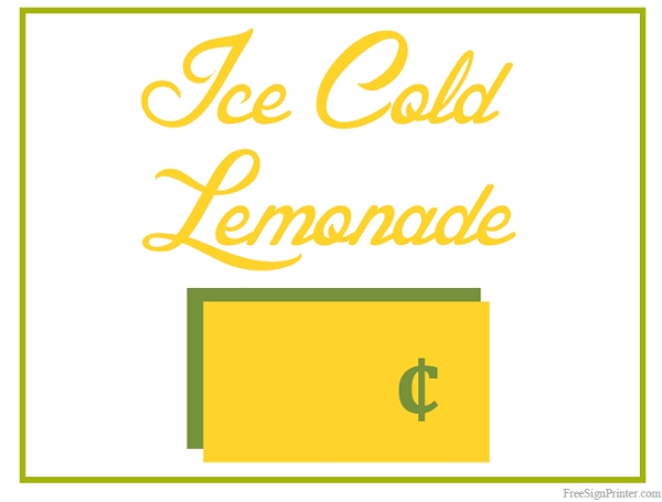 Free Printable Lemonade Stand Sign Template Printable Templates