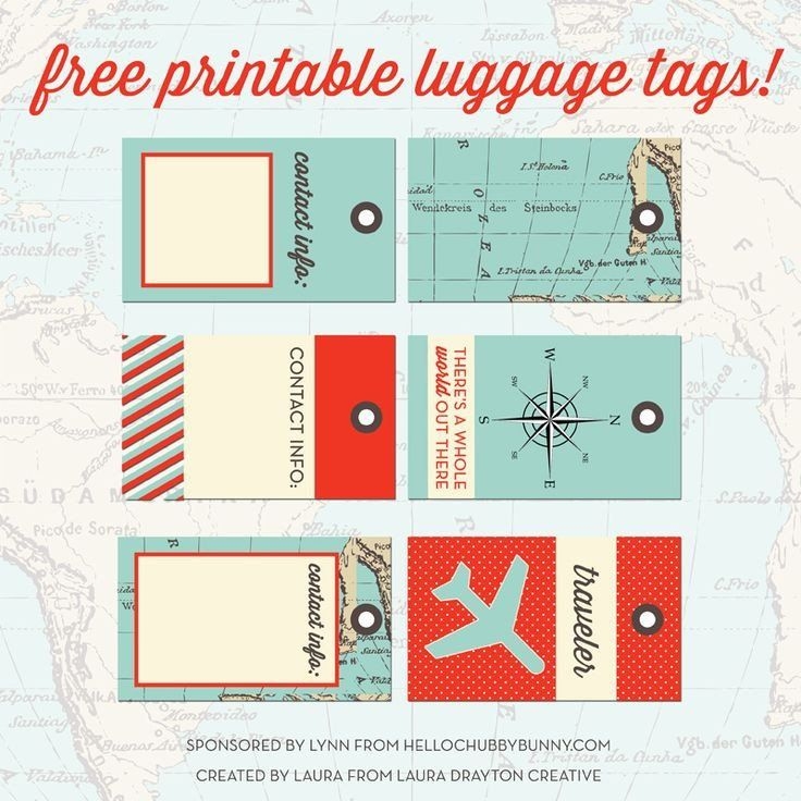 Free Printable Luggage Tags 33 Best Images About Printable Travel 