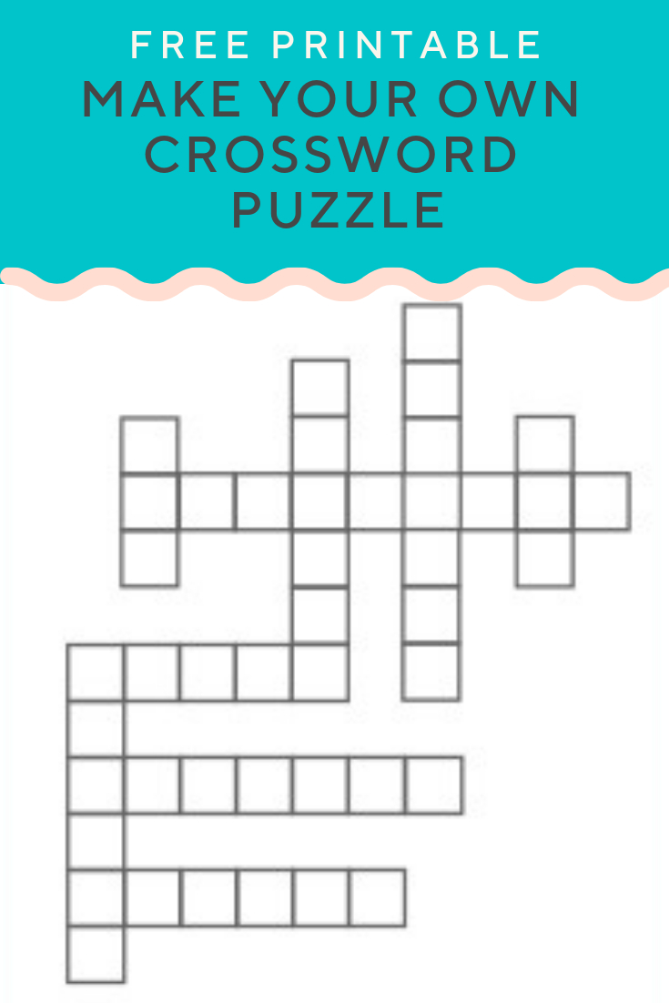 Free Printable Make Your Own Crossword Puzzle Fanny Printable