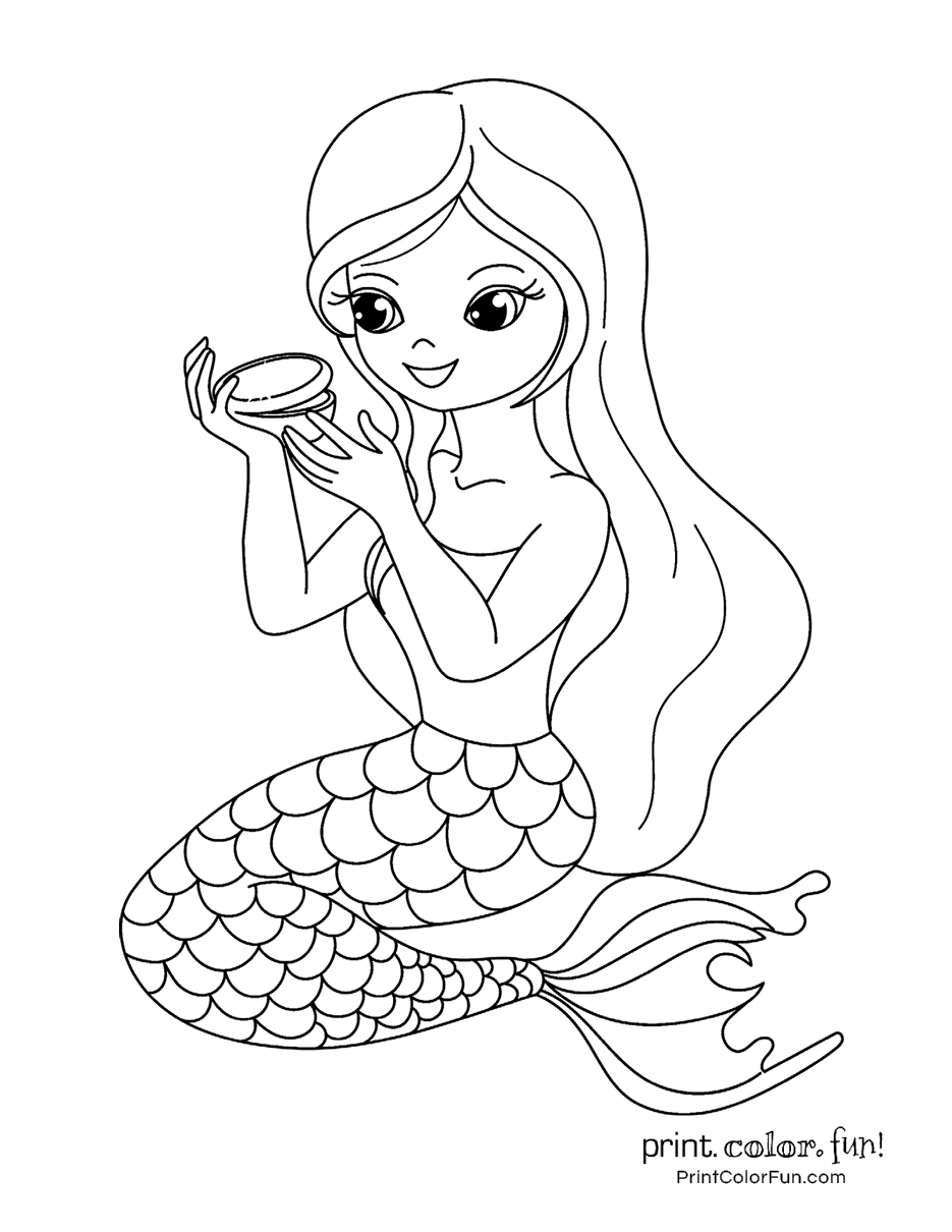 Free Printable Mermaid Coloring Pages Printable New Year Banners