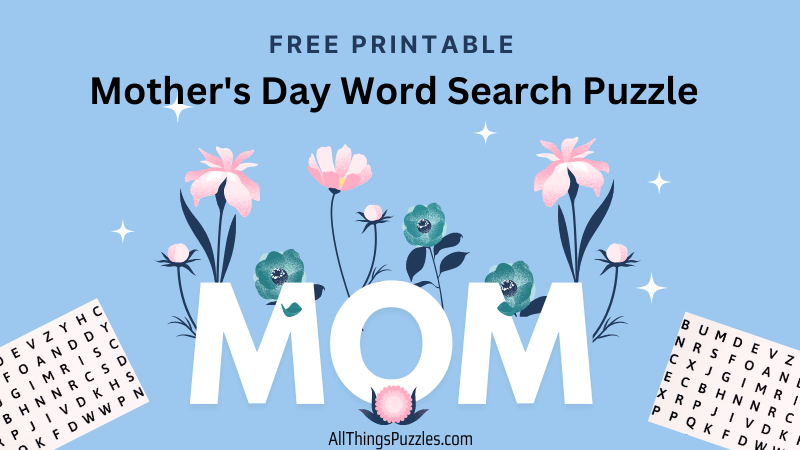 Free Printable Mother 39 s Day Crossword Puzzle