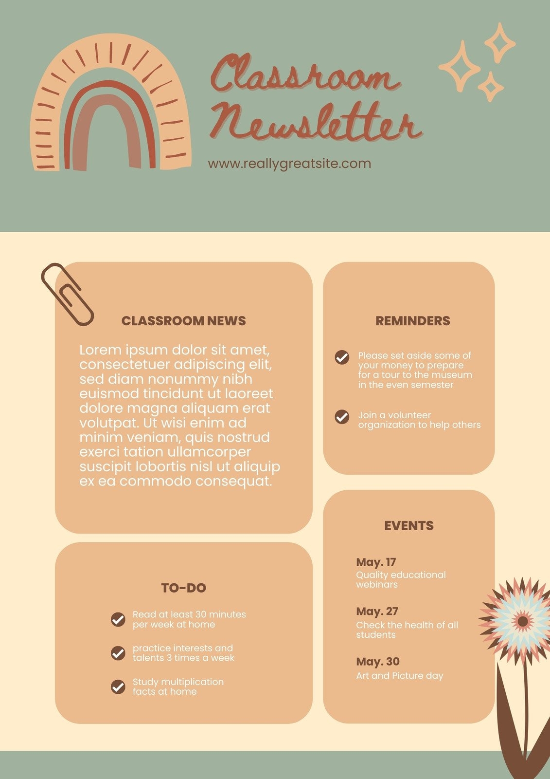 Free Printable Newsletter Templates FREE Printable A Z