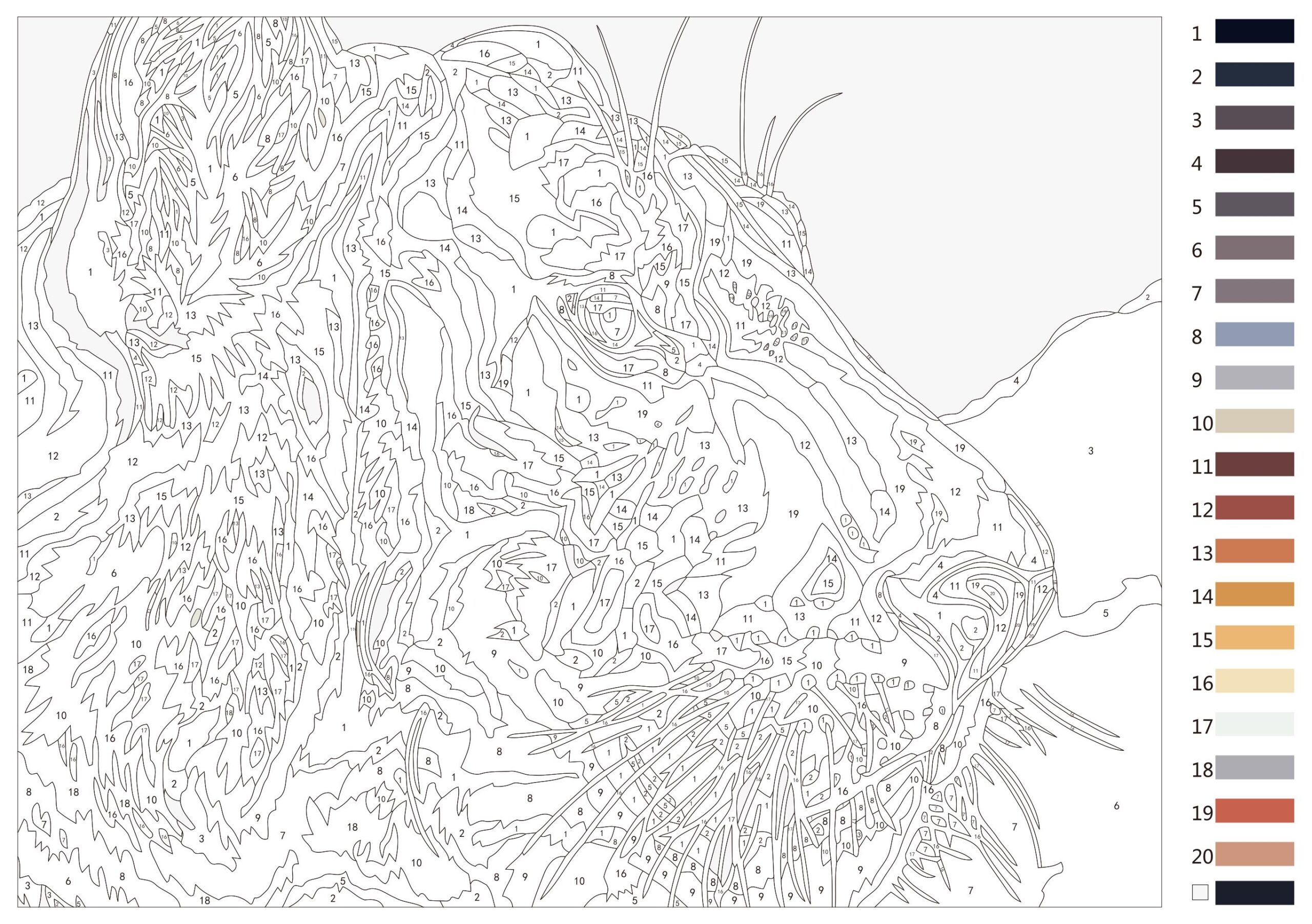 Free Printable Paint By Numbers For Adults Printable edu pe