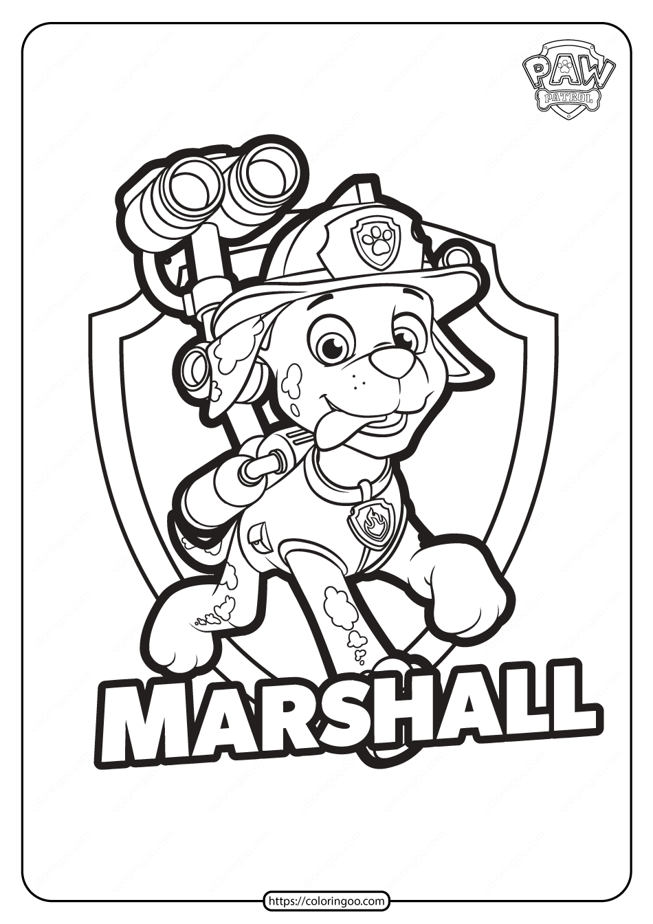 Free Printable Paw Patrol Zuma Coloring Pages