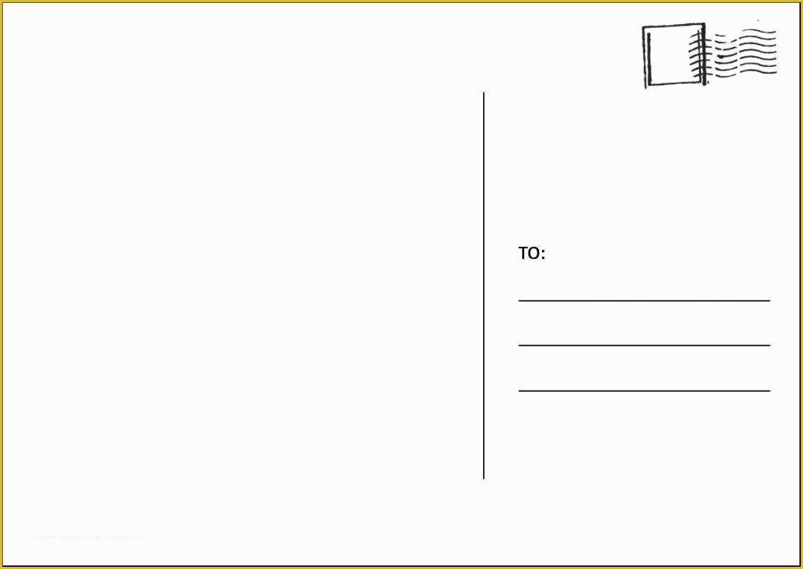 Free Printable Postcard Template Of Printable Postcard Template 