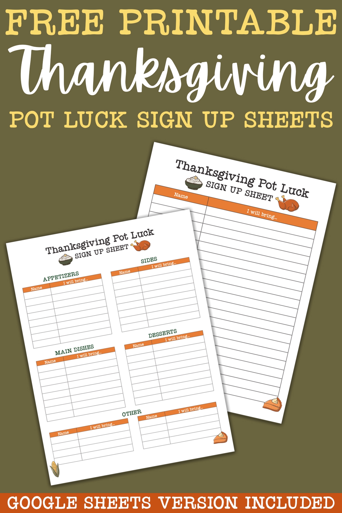 Free Printable Potluck Sign Up Sheet Template Christmas Calendar 