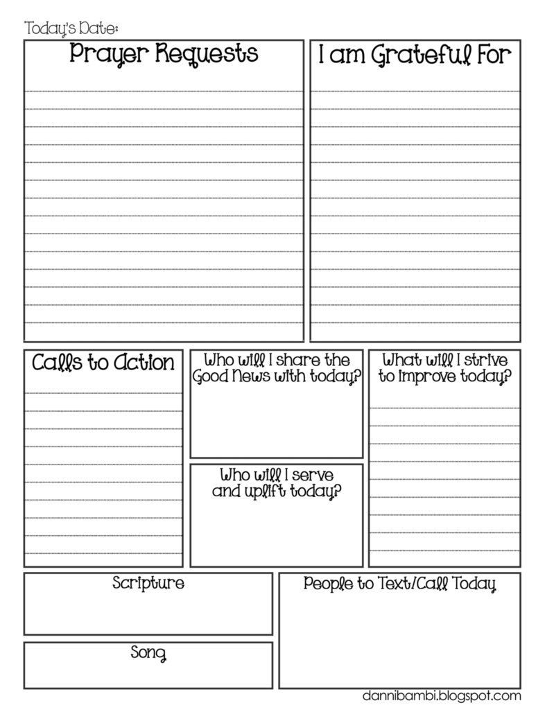 Free Printable Prayer Journal Template Printable Templates