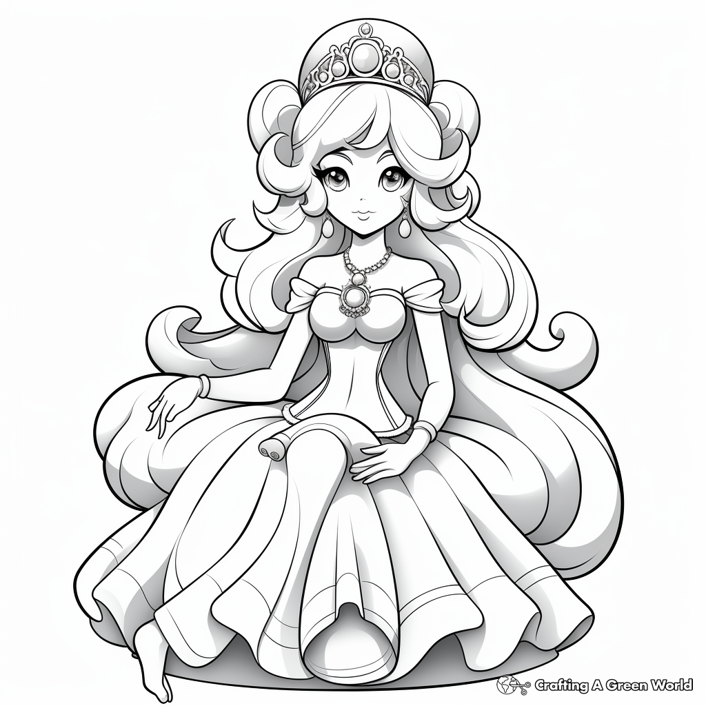 Free Printable Princess Peach Coloring Pages