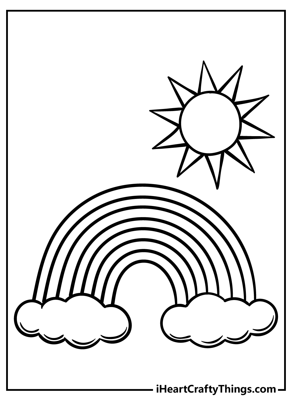 Free Printable Rainbow Coloring Page Vrogue co