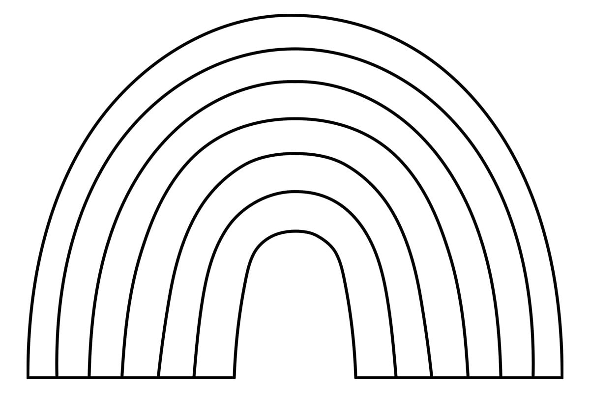 Free Printable Rainbow Template Free Printables Hub