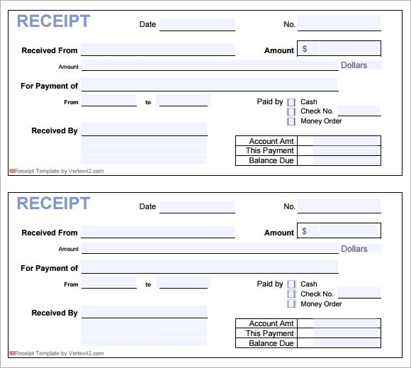 Free Printable Receipts Templates