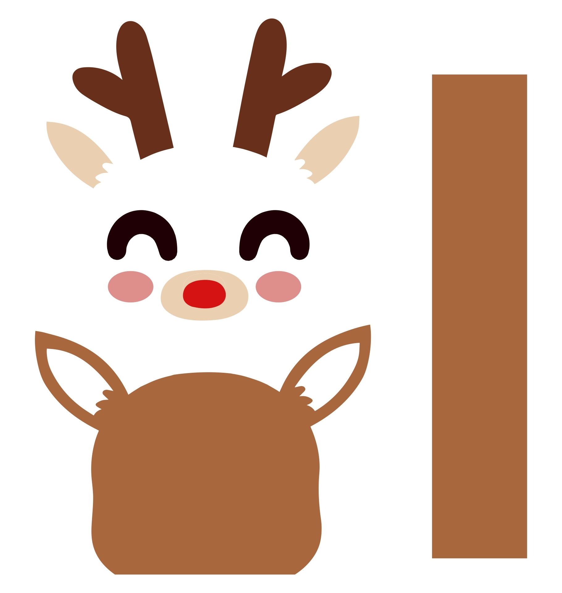 Free Printable Reindeer Templates Free Printable Templates