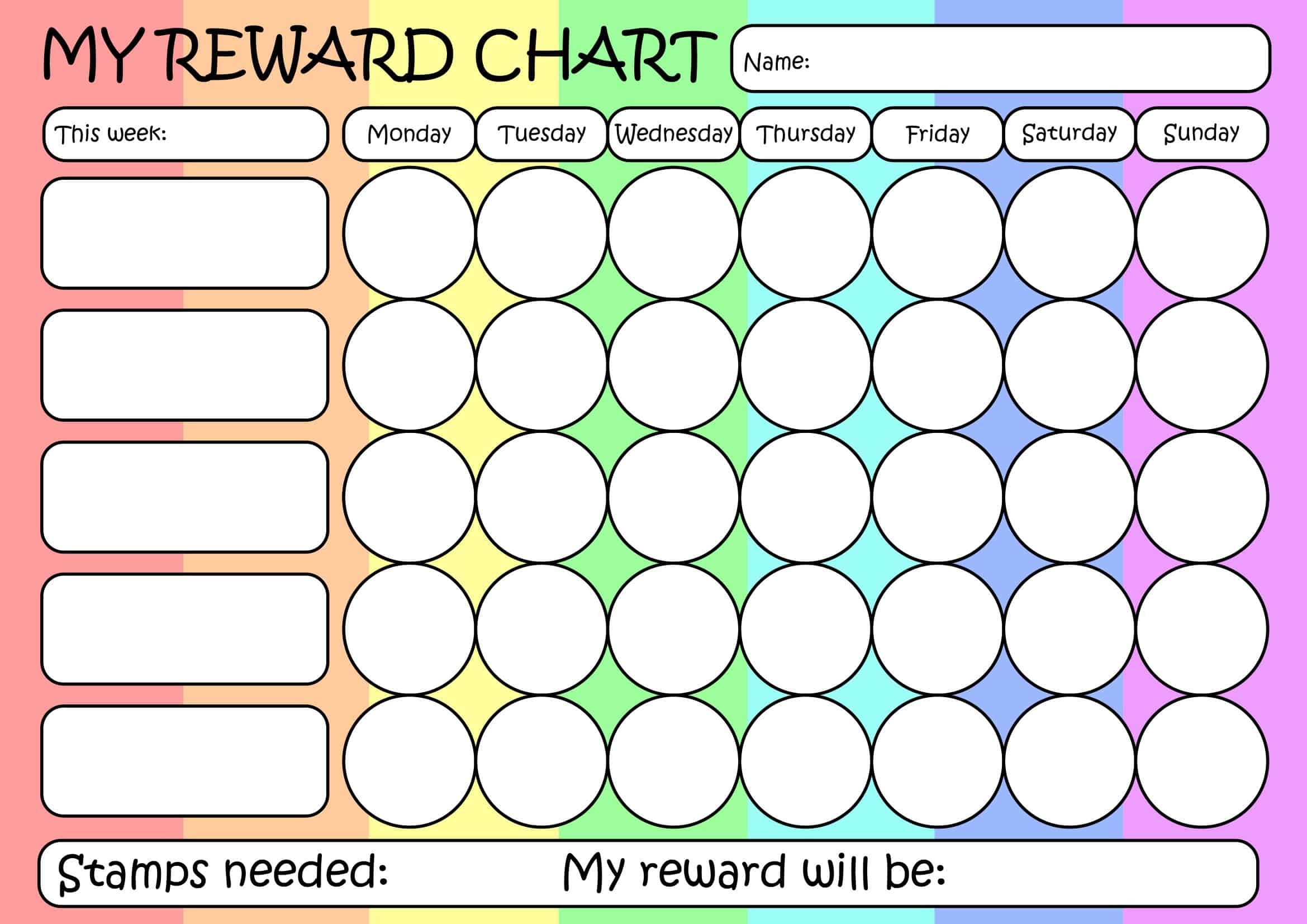 Free Printable Reward Chart Template Doctemplates The Best Porn Website