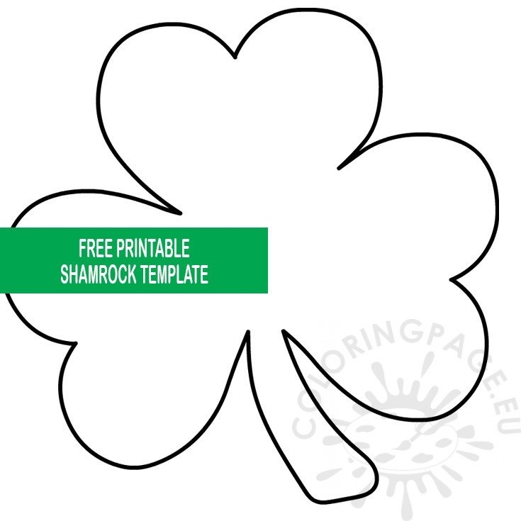 Free Printable Shamrock Template Coloring Page