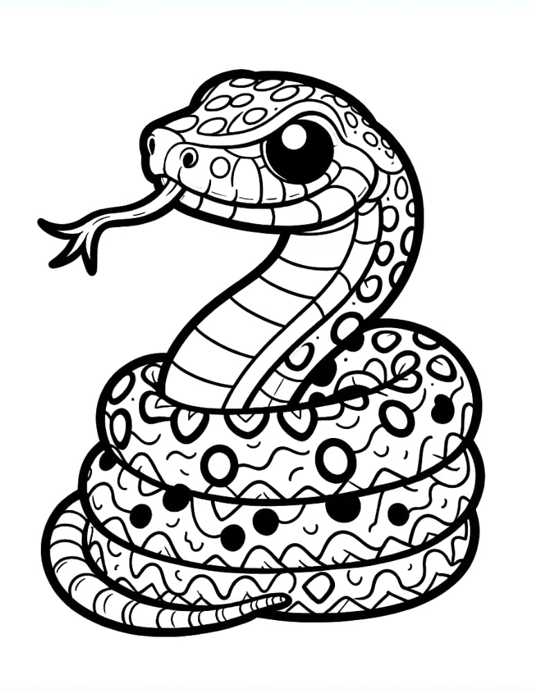 Free Printable Snake Coloring Pages