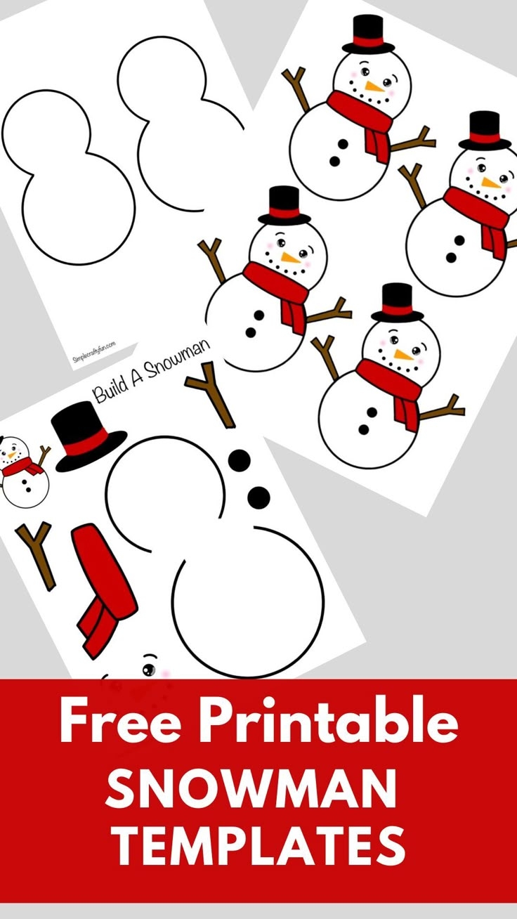 Free Printable Snowman Templates Free Printable Crafts Printable 
