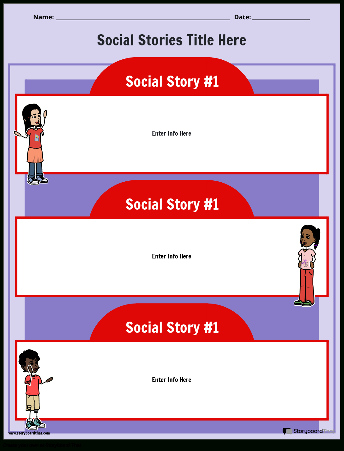 Free Printable Social Story Template FREE Printable A Z