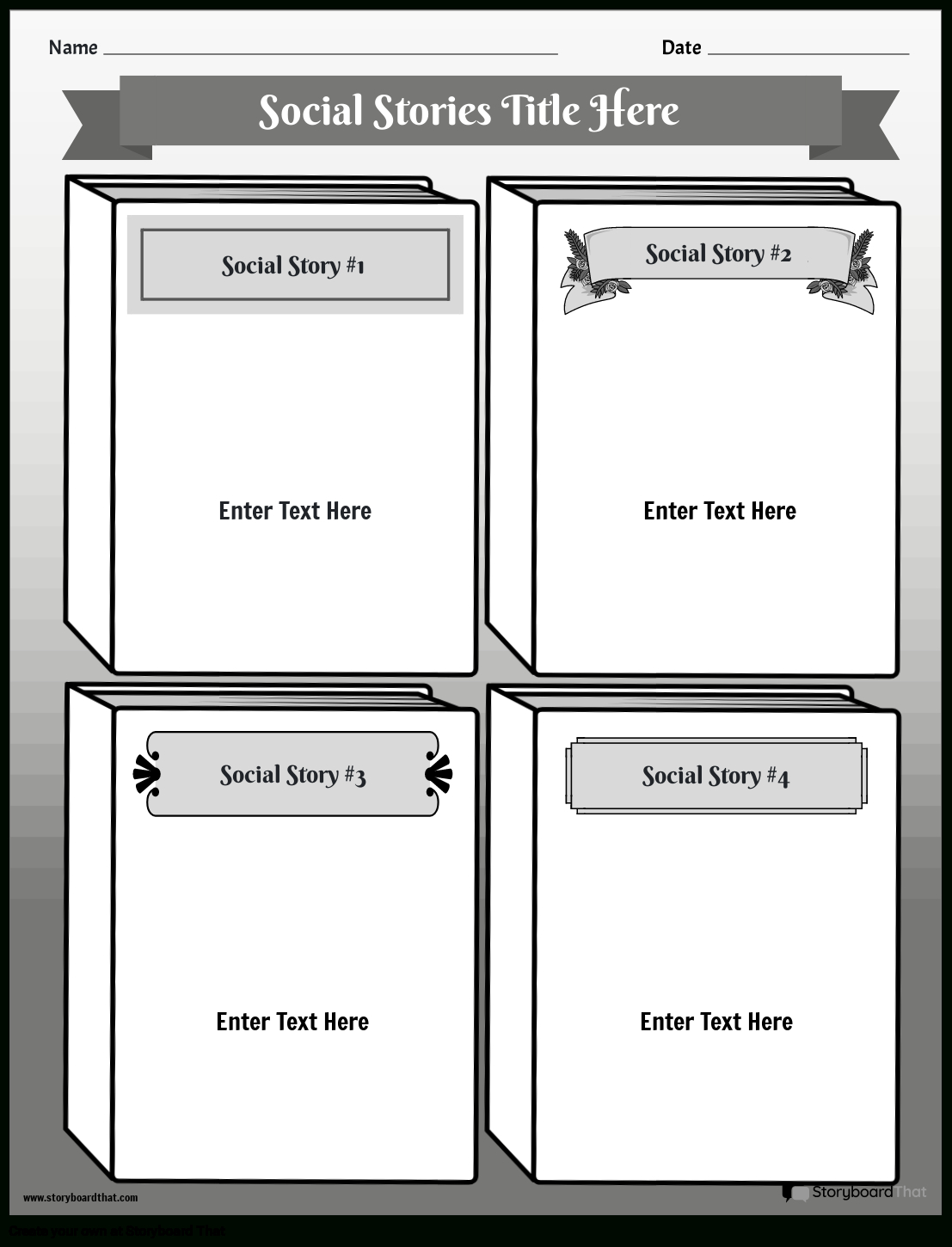 Free Printable Social Story Template FREE Printable A Z