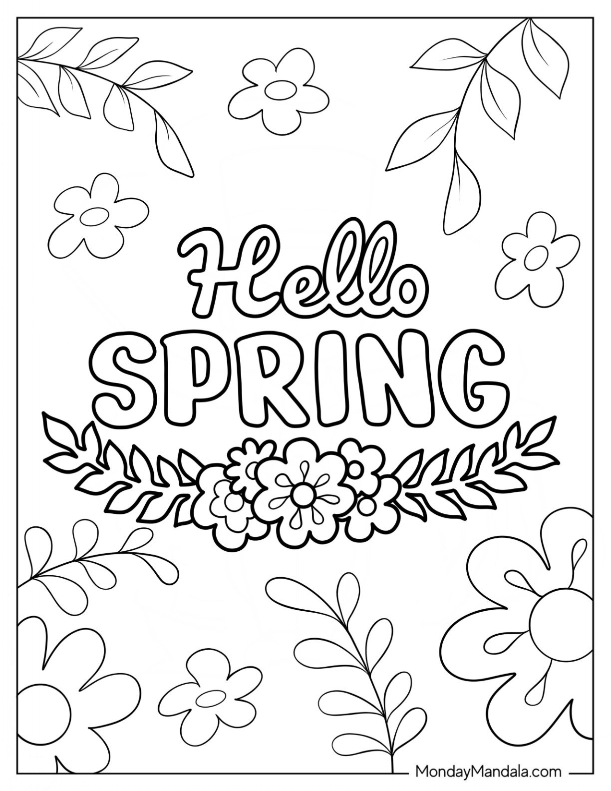 Free Printable Springtime Coloring Pages Infoupdate