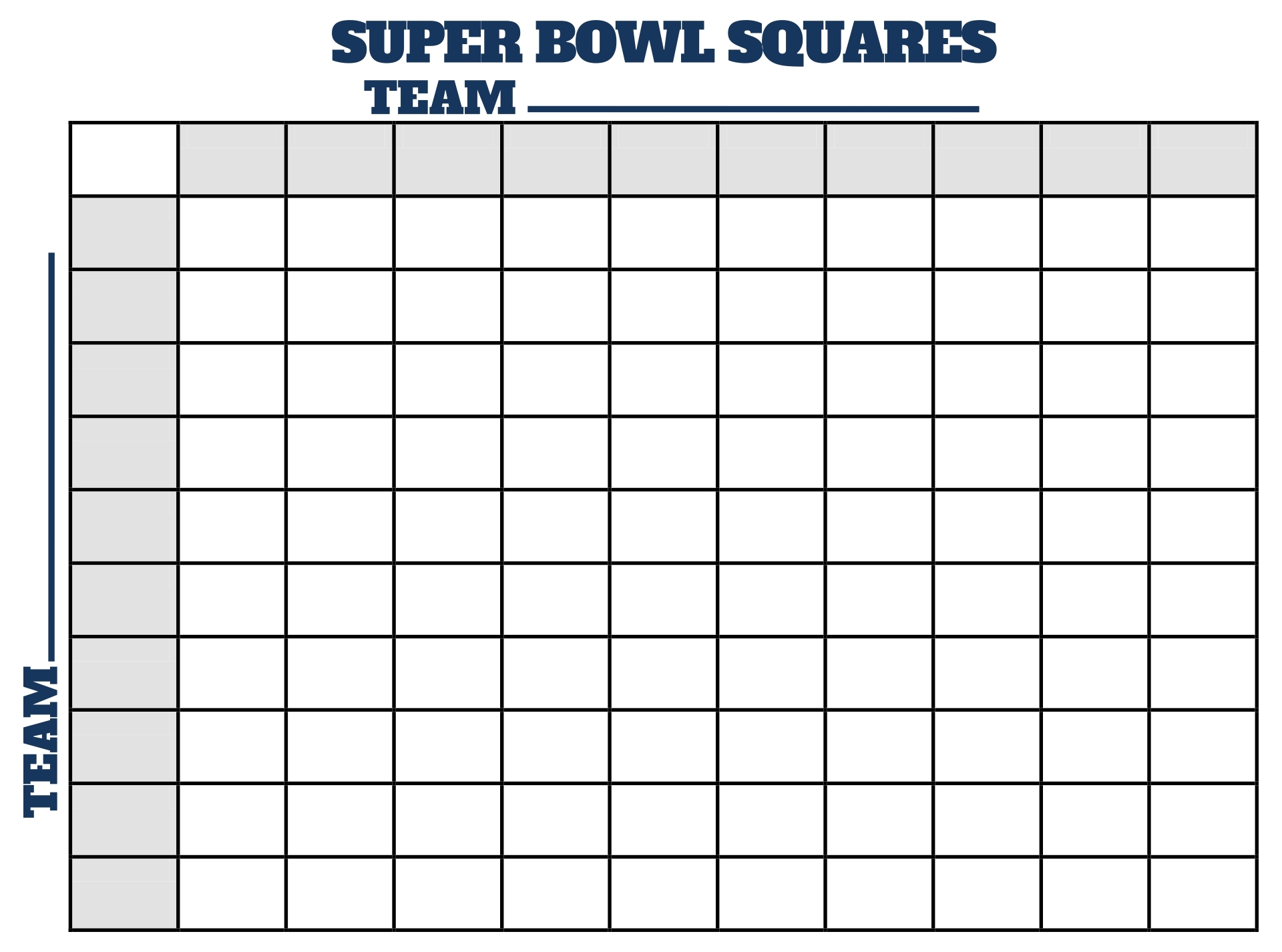 Free Printable Super Bowl 50 Squares Template Image To U