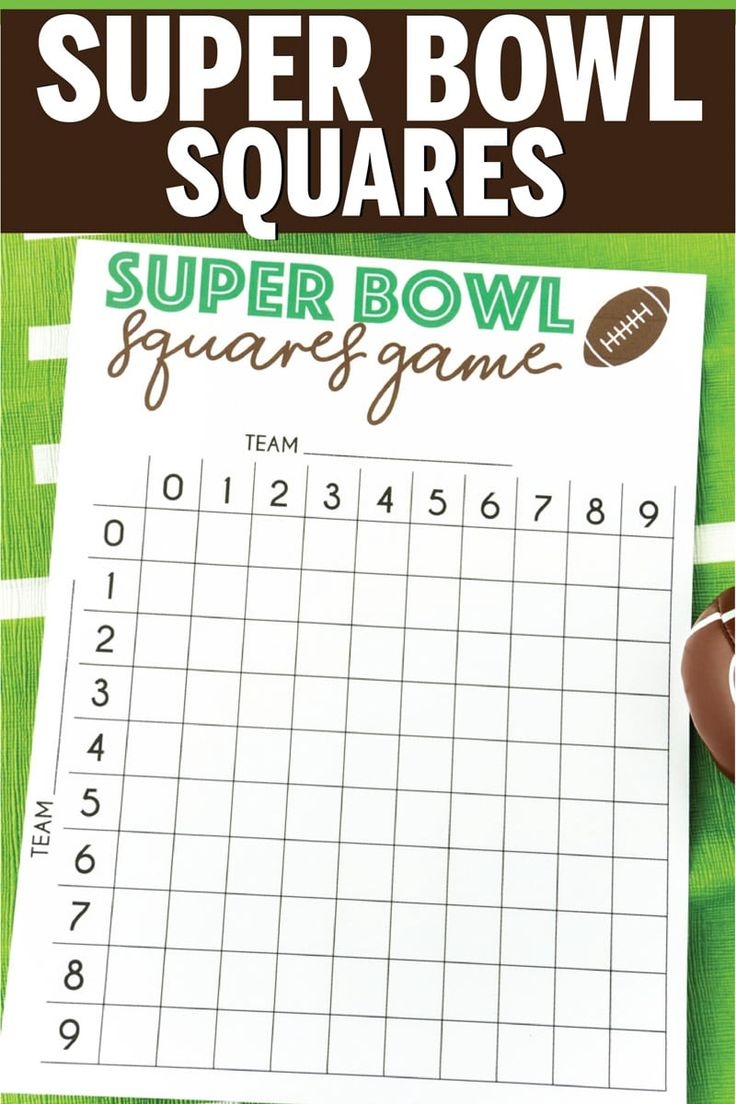 Free Printable Super Bowl Squares Template Free Printable New Year