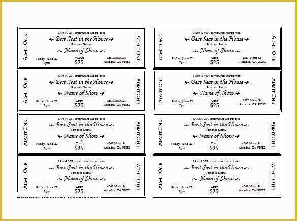 Free Printable Ticket Template Of 8 Best Of Bbq Tickets Template 