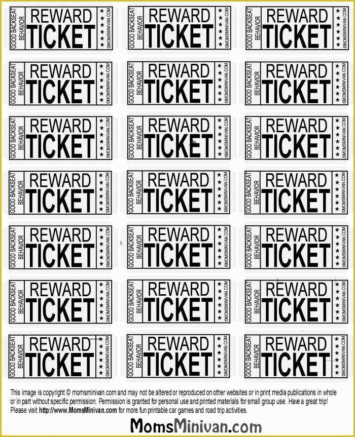 Free Printable Ticket Template Of Printable Raffle Tickets Blank Kids 