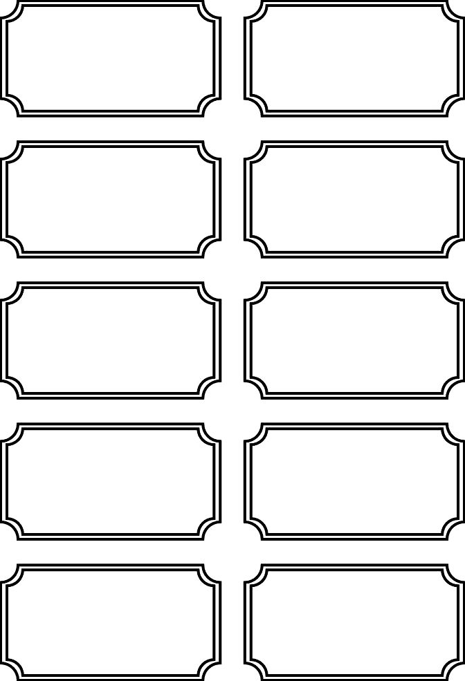 Free Printable Ticket Template