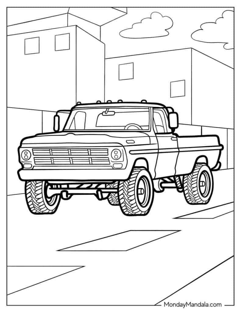 Free Printable Truck Coloring Pages Free Printables Hub