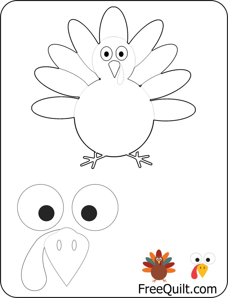 Free Printable Turkey Template Pdf Printable Online