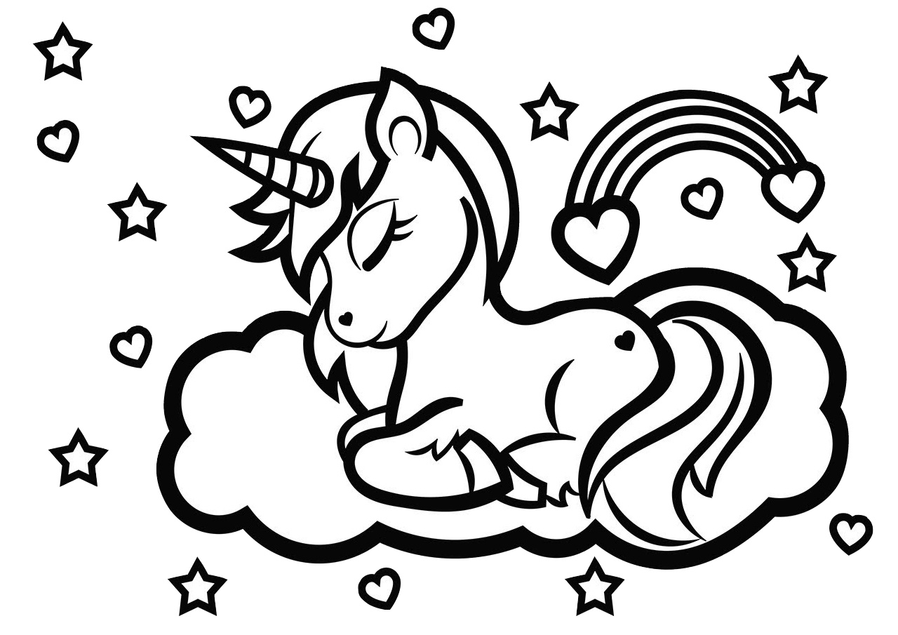 Free Printable Unicorn Coloring Pages For Kids Silopebasketball