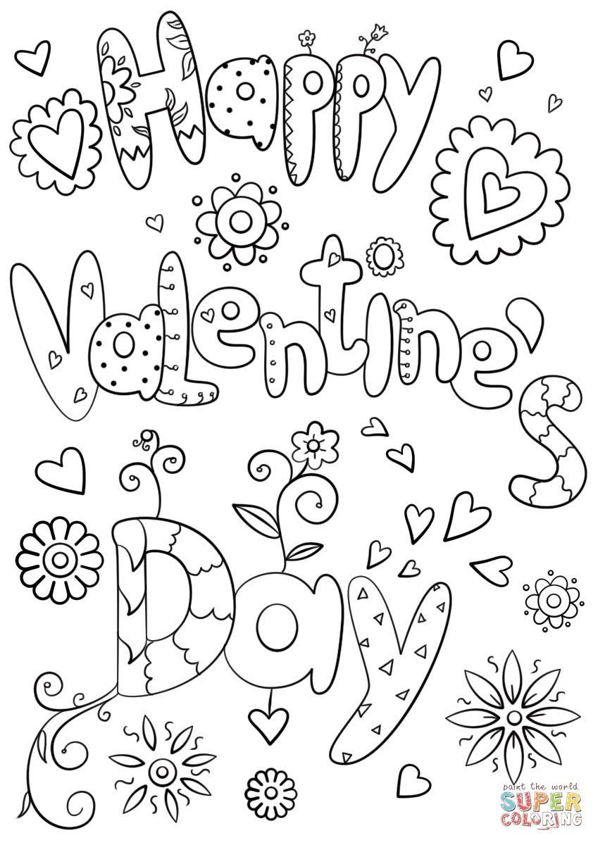 Free Printable Valentines Day Coloring Pages Printable Calendars AT A 